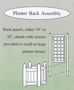 Planter Back Assembly