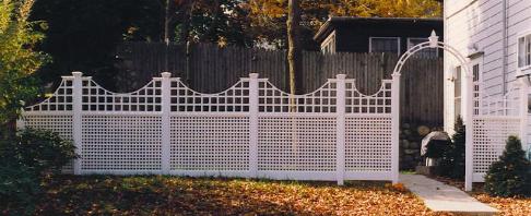 LaFayette Garden Arbor Privacy Lattice Fence