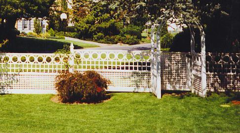 LaFayette Garden Arbor Model #42  Privacy lattice Fence