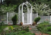 LaFayette Garden Arbor & Trellis Garden Fence
